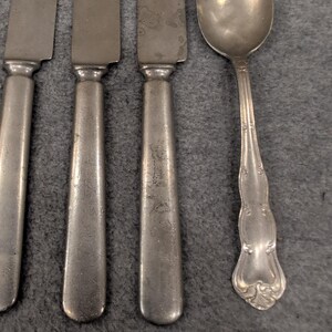 Crescent Nickel Silver Flatware Set 14pc Ornate Scroll Forks Spoons Knives image 7