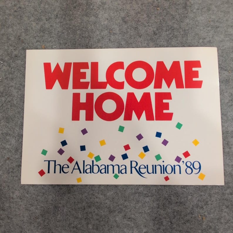 Vintage 1989 The Alabama Reunion Welcome Home Postcard Tourism Travel Invitation image 1