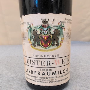 Bouteille de vin en grès du Rhin Meister Wein Liebfraumilch, Allemagne, années 60 image 2