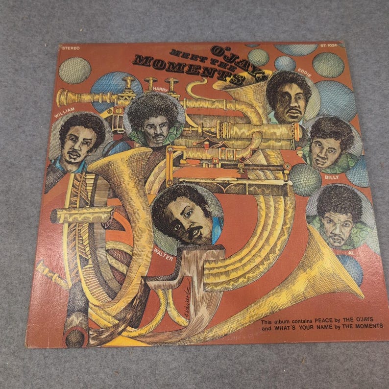 The O'Jays Meet The Moments LP Stang ST-1024 DJ Copy Promo White Label 1974 image 1