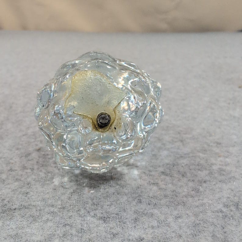 Vintage Clear Textured Art Glass Bubble Turtle Figurine Paperweight MCM image 3
