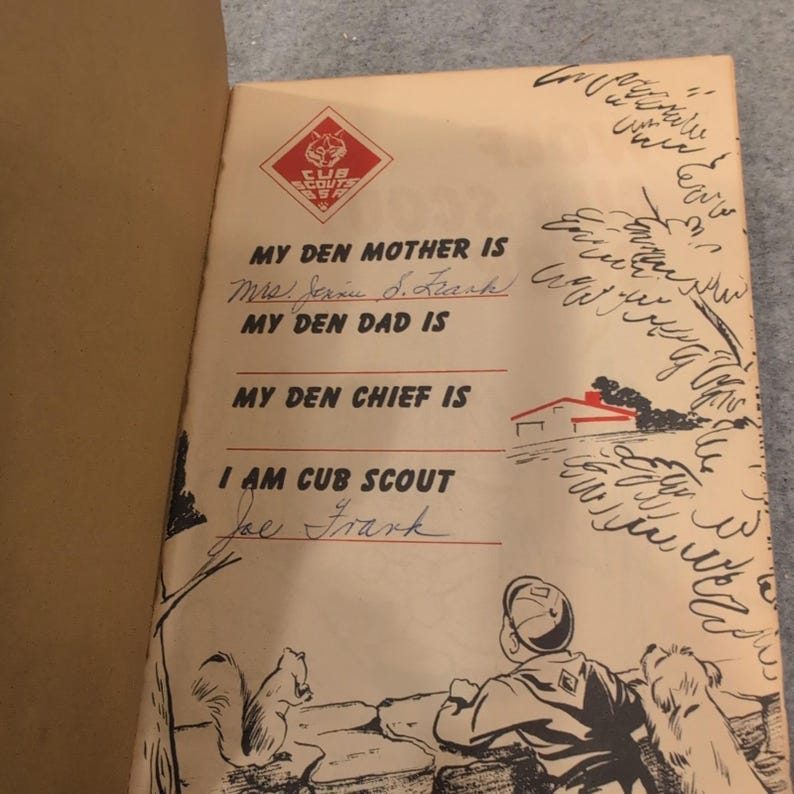 Vintage 1954 Wolf Cub Scout Book Boy Scouts of America BSA Handbook Manual image 2