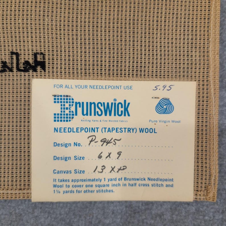 Brunswick Needlepoint 1911 Rolls Royce Antique Car Madeira Wool Canvas P-945 image 4