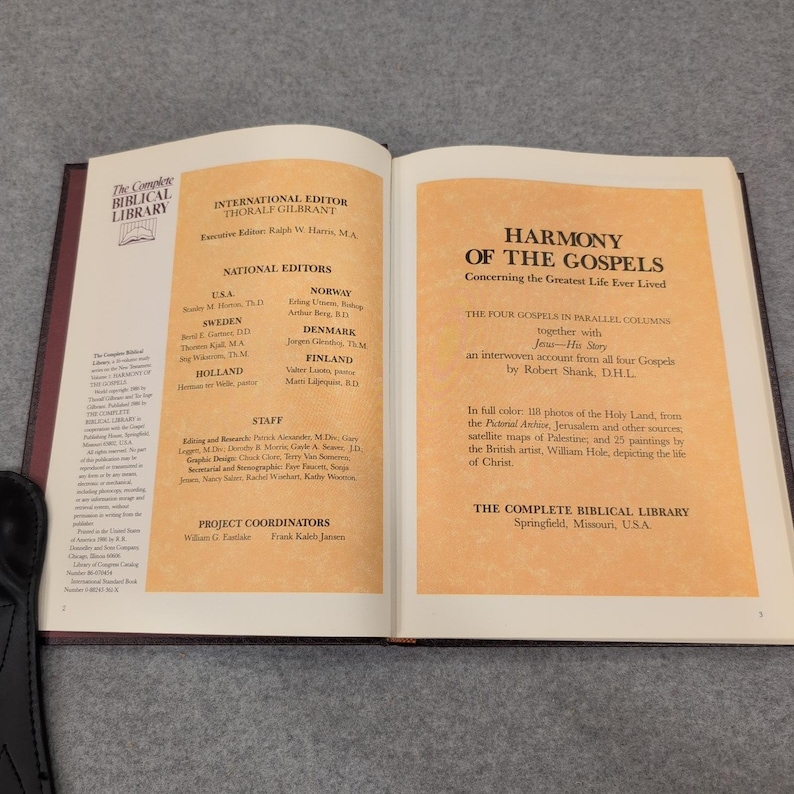 The Complete Biblical Library Harmony of the Gospels Hardcover Thoralf Gilbrant image 3