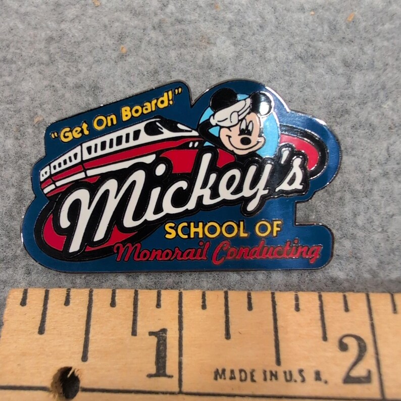 Disney Micky Maus Schule der Einschienenbahn Dirigent Pin 2004 offiziellem Handel Bild 2