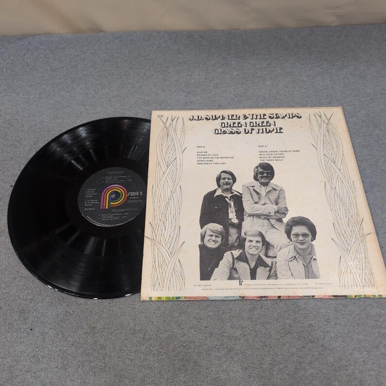 JD Sumner & The Stamps Green Green Grass of Home Vinyl LP Pickwick JS-6193 image 2