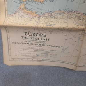 Mappa murale vintage dell'Europa e del Vicino Oriente della National Geographic, maggio 1940, Seconda Guerra Mondiale. immagine 2