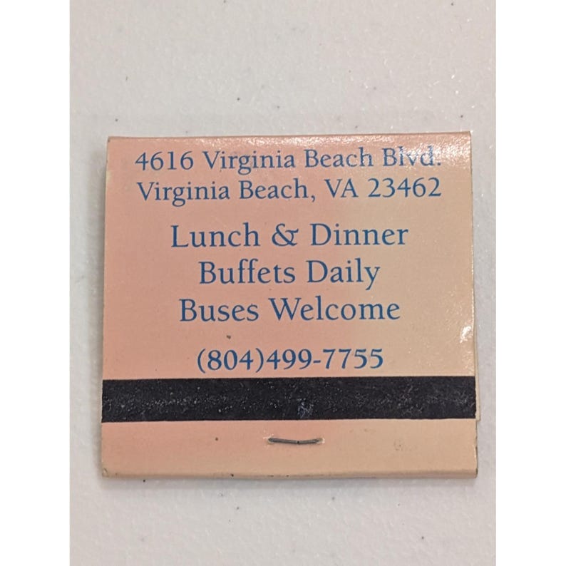 Boîte d'allumettes vintage Capt. John's Seafood Company, Virginia Beach, collection image 2