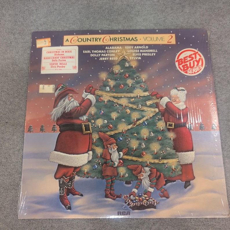 A Country Christmas Volume 2 Vinyl LP RCA Dolly Parton Elvis Presley 1983 image 1