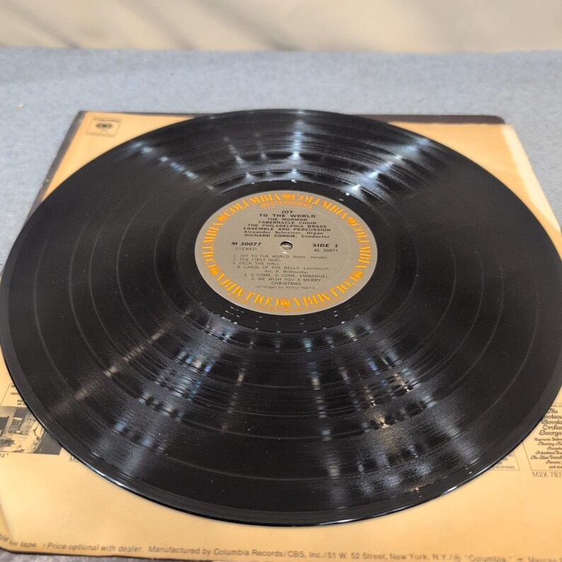 Joy To The World Mormon Tabernacle Choir Philadelphia Brass Vinyl LP M 30077 image 3