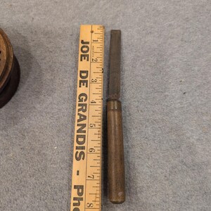 Antique Revolving Wooden Drill Stand and Hand File Set Watchmaker Jeweler Tools image 5