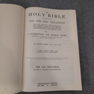 クラーク注解書 第1巻 創世記 - 申命記 アダム・クラーク アビンドン・プレス 画像 2