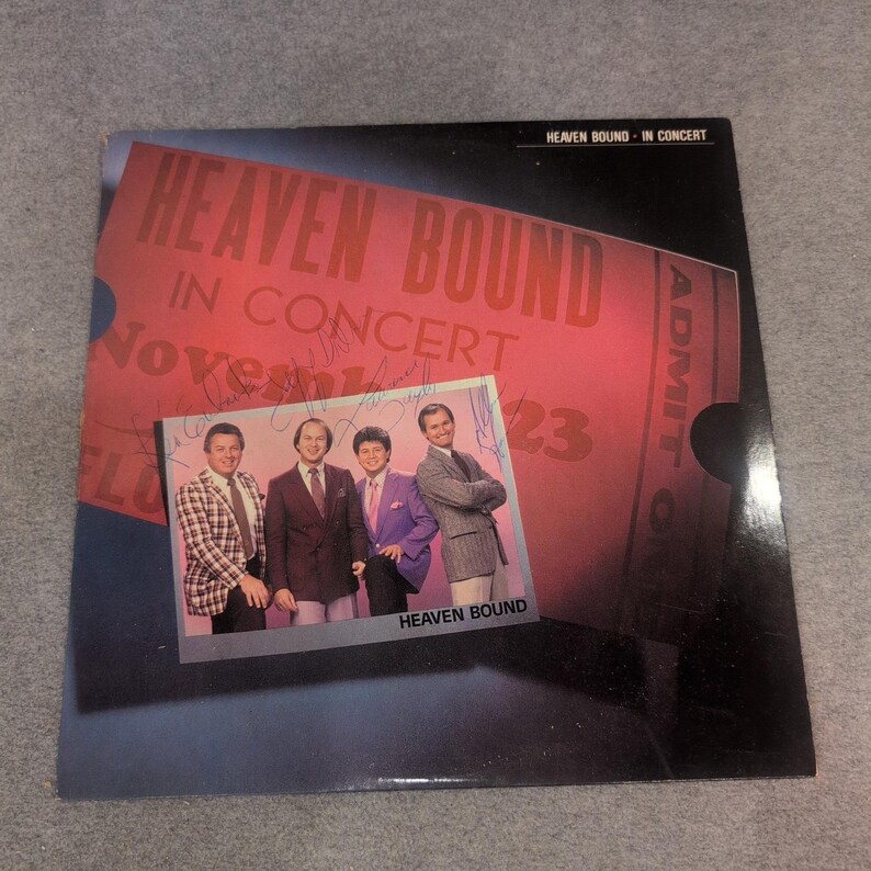 Heaven Bound In Concert Vinyl LP Southern Gospel Heartwarming Records 1985 image 1