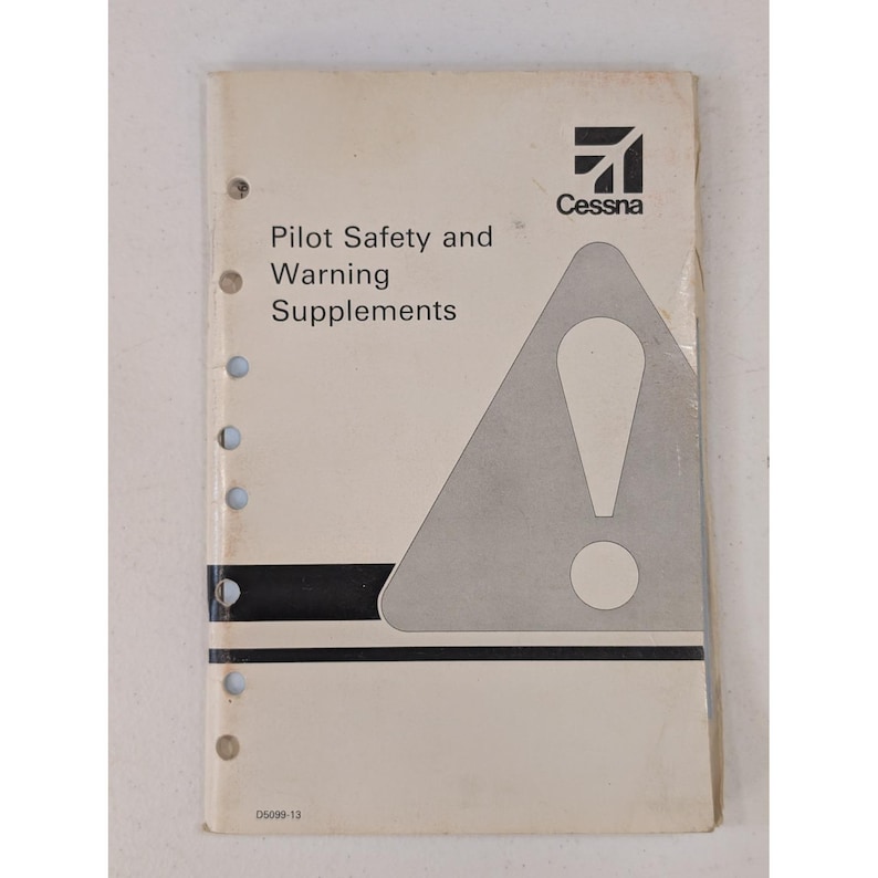 Cessna Pilot Safety and Warning Supplements Manual 1985 Aviation Book image 1