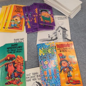 Vintage Style Humorous Greeting Cards Lot 100+ Bulk Variety Birthdays Envelopes image 4