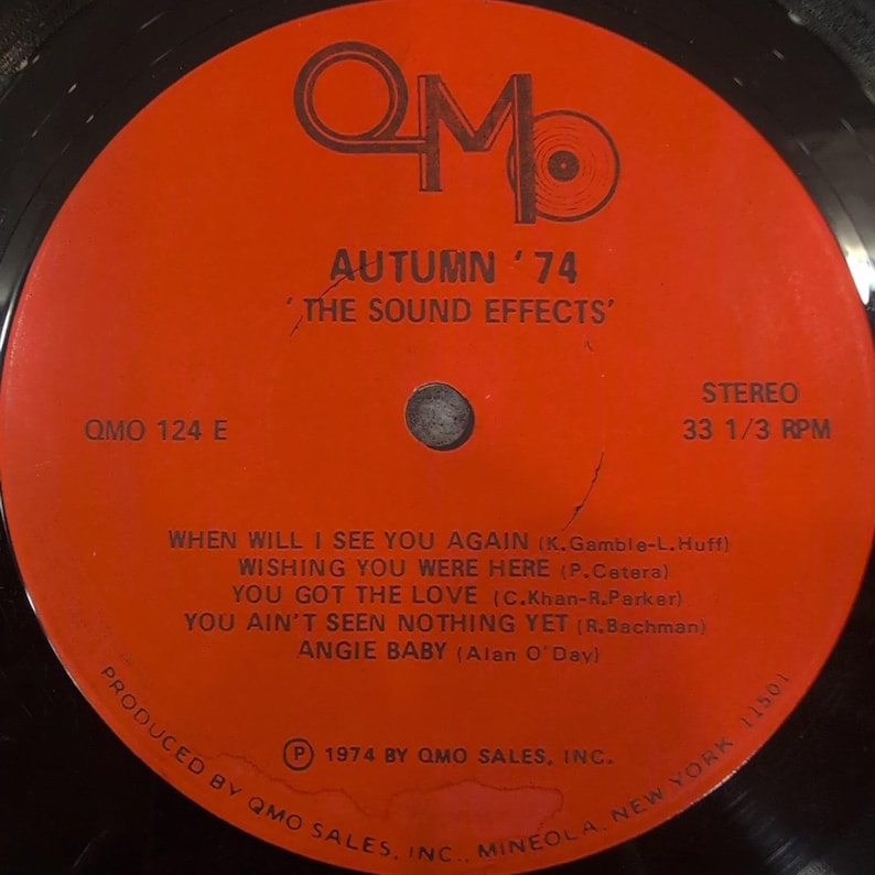 秋74 ザ・サウンドエフェクト ビニールLP QMO 124 33回転 1974年 コンピレーションレコード 画像 1