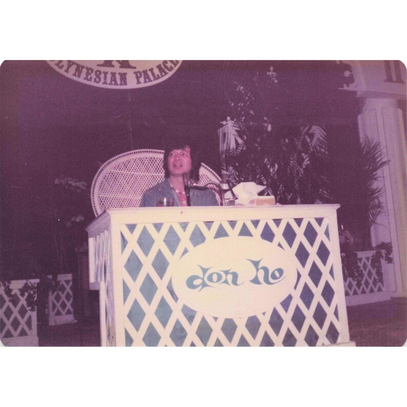 Vintage Don Ho Polynesian Palace Waikiki Hawaii Photograph 3.5x5 image 1