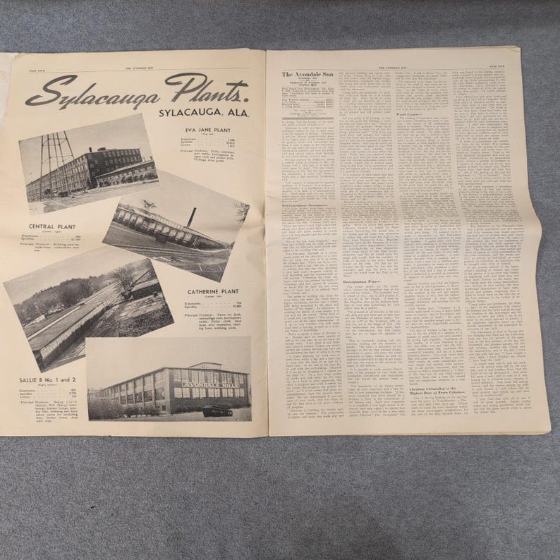 2 Avondale Sun Newspapers 1943 WWII Mill WINS Army-Navy Production Award Alabama image 2