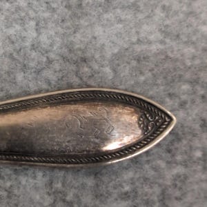 1890-1910's Community Silver Serving Spoon Ornate Filigree Decorative Handle image 4