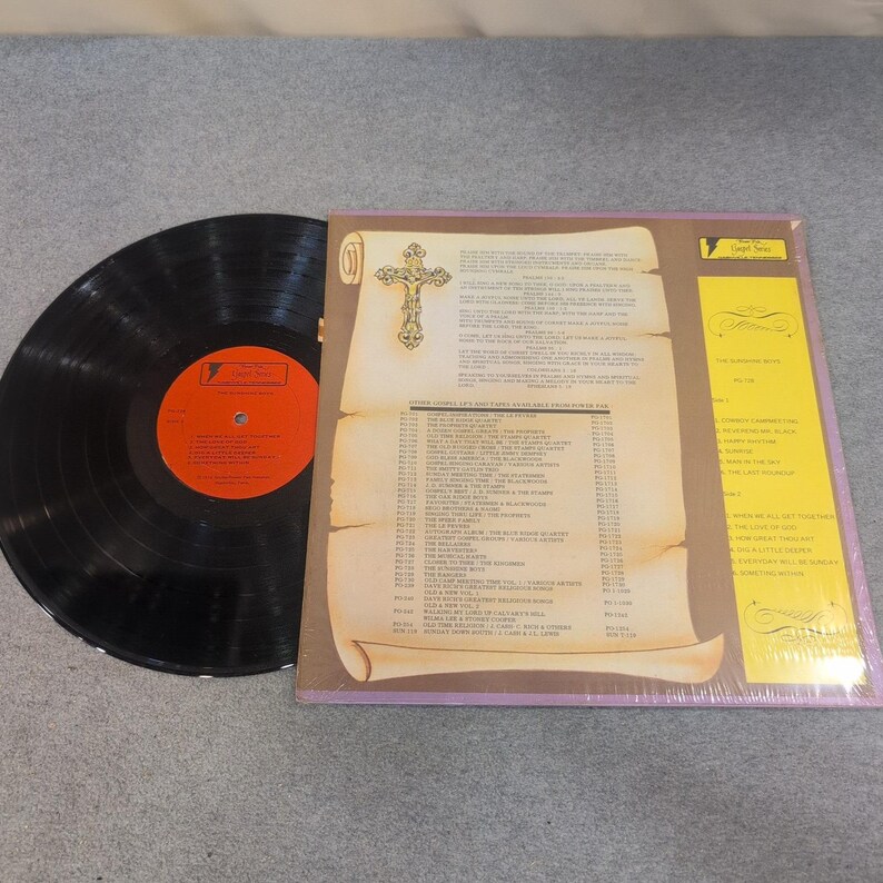 The Sunshine Boys Power Pak Gospel Series Vinyl LP Record PG 728 Religious Music image 2