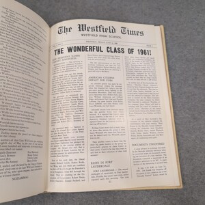 1961 Gammadion Westfield High School Yearbook WHS Massachusetts Vintage image 2