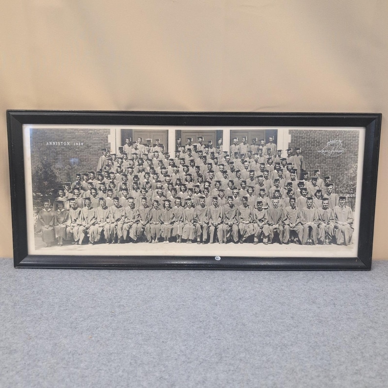Vintage Anniston High School 1950 Class Graduation Photo Framed Lance Johnson image 1