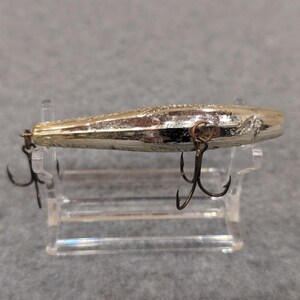 Vintage Rebel Racket-Shad Fishing Lure Silver Black Fish Eye Hard Bait image 5