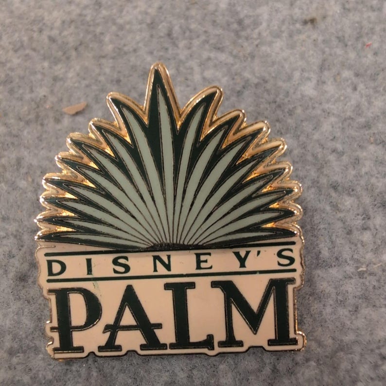 Walt Disney World Disney's Palm Golf Course Enamel Pin Gold Tone Mickey Back image 1