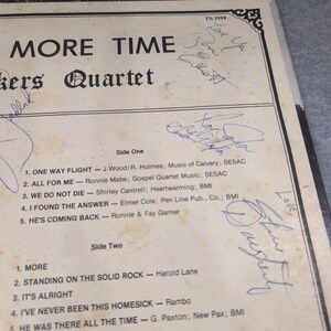 Seekers Quartet One More Time Vinyl LP Autographed Southern Gospel TS 1559 image 5