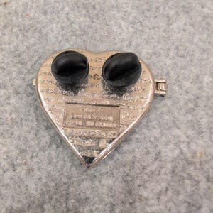 Disney 100th Birthday Walt Disney Heart Locket Pin 77 2001 Silver Tone 1901-2001 image 3