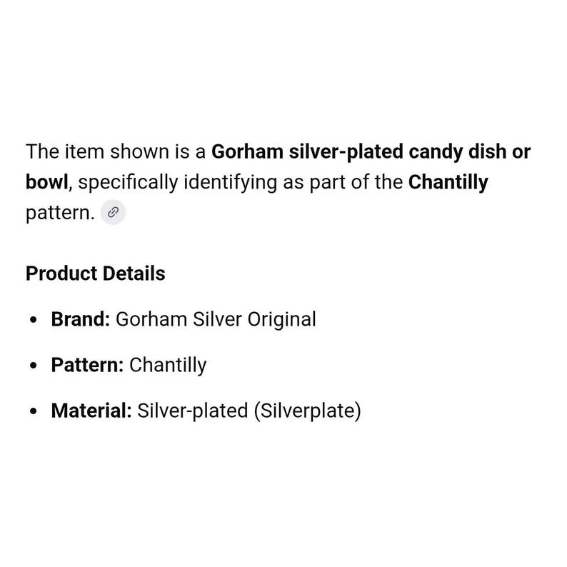 Gorham Silver Original Vintage Silverplate Chantilly Pattern Scalloped Bowl image 9