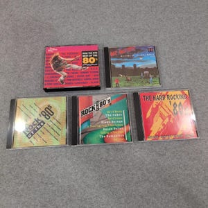 Lot of 5 80s Rock CDs Mr Mister Rock of the 80s Hard Rocking 80s Compilations image 1