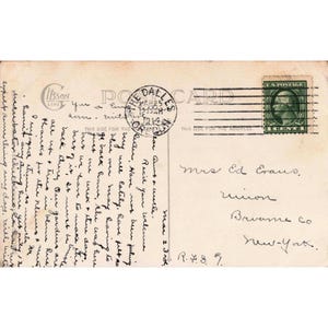 Vintage 1914 Gibson Line Easter Postcard White Floral The Dalles Oregon Postmark image 2