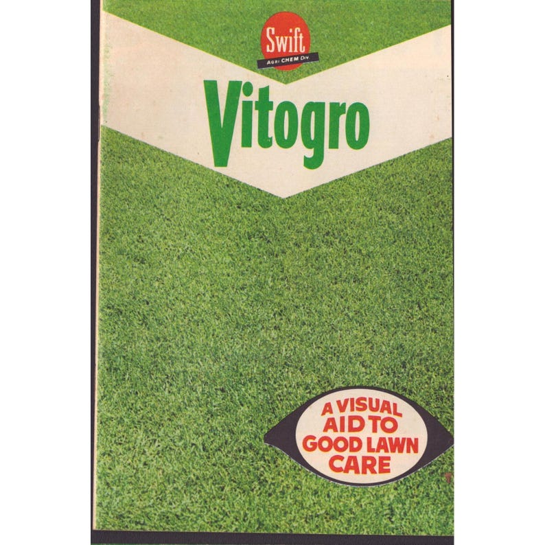 Vintage 1964 Swift Vitogro A Visual Aid to Good Lawn Care Booklet Georgia 10-64 image 1