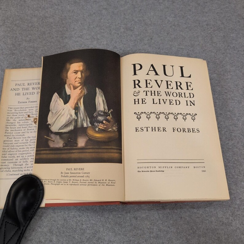 Paul Revere and the World He Lived In by Esther Forbes 1942 Hardcover DJ VG image 3