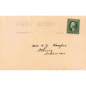 Jonesboro Arkansas AR RPPC Post Office 1924 Grubbs Real Photo Postcard Used image 2