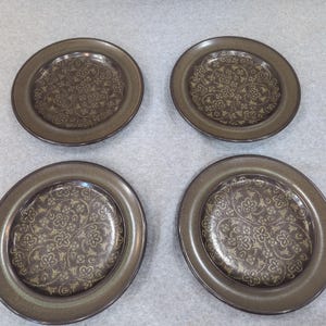 Franciscan Madeira Plates Set of 12 Dinner Salad Bread Butter Olive Green Brown image 13