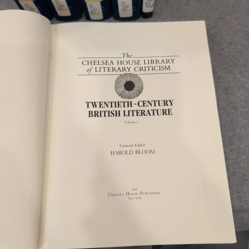 Twentieth-Century British Literature Harold Bloom Chelsea House 6 Vol Set 1985 image 3