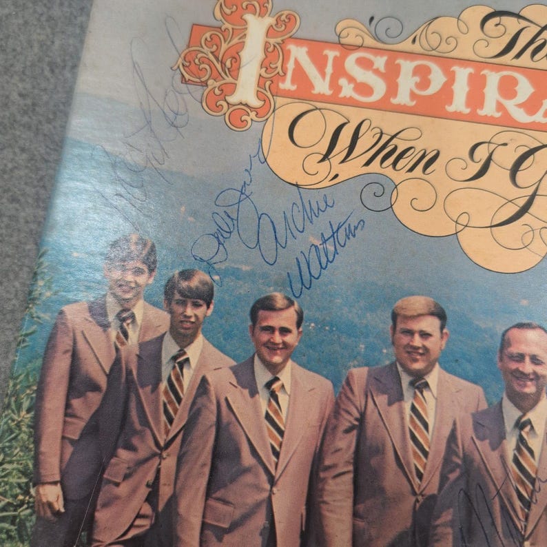 The Inspirations When I Get Home Signed Vinyl LP Canaan Records CAS-9819-LP 1977 image 2