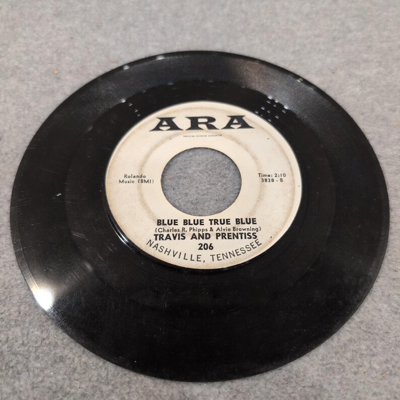 Travis and Prentiss Peggy Sue Blue Blue True Blue ARA 206 Nashville 45 RPM Vinyl Bild 4