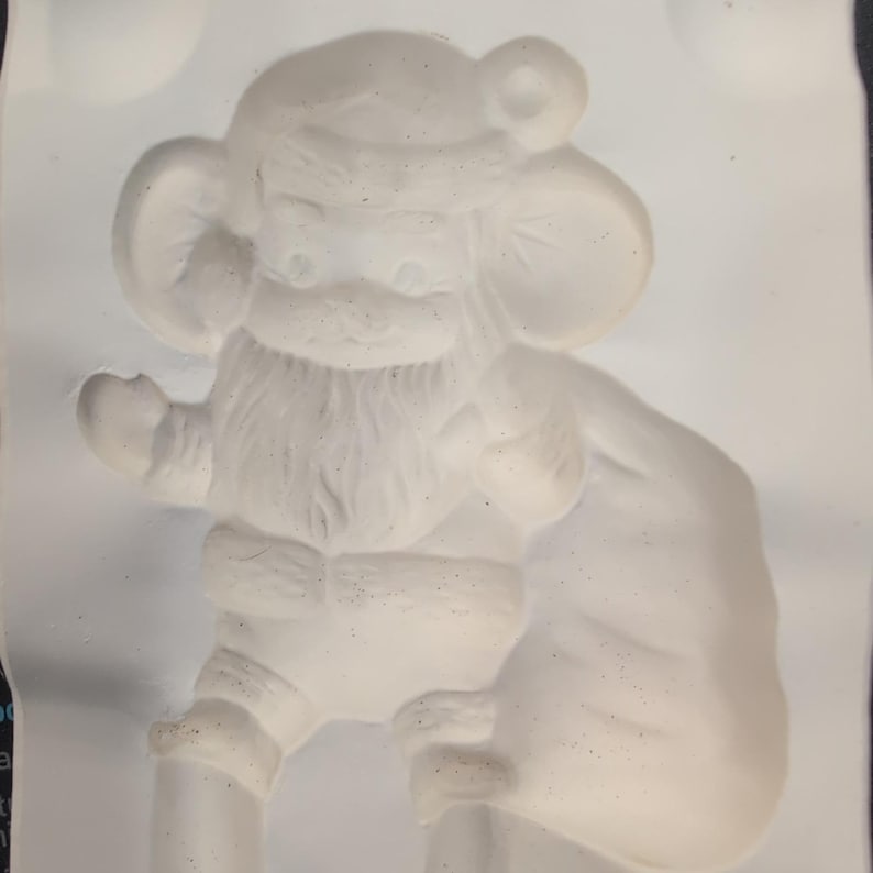 Moldes de Alberta A-285 para cerámica navideña de Papá Noel y ratón, 1982 imagen 4