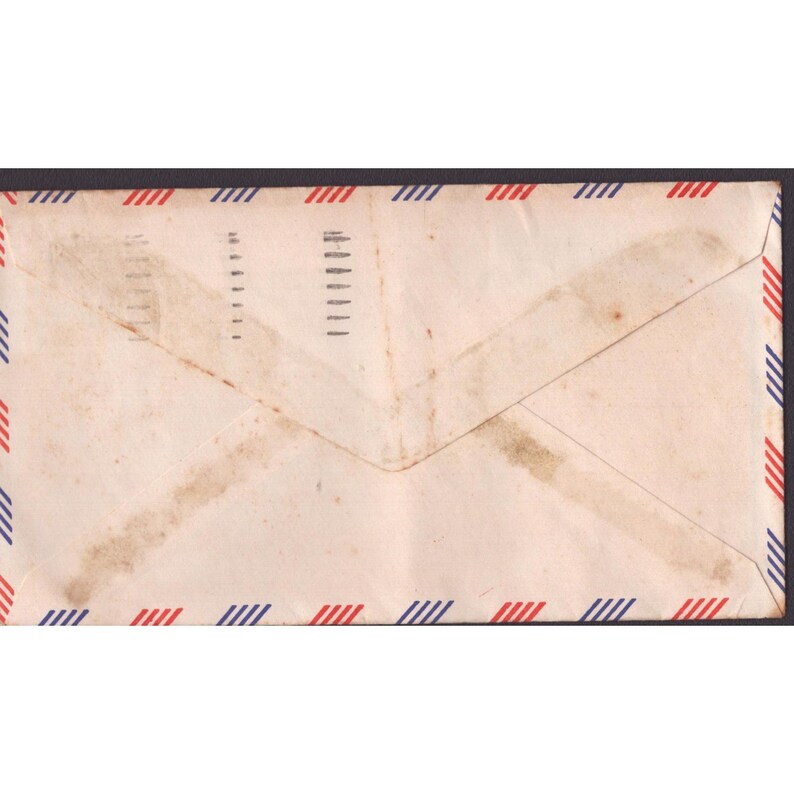 Vintage 1963 San Diego USNTC Airmail Envelope French Handwritten Letter VG image 2