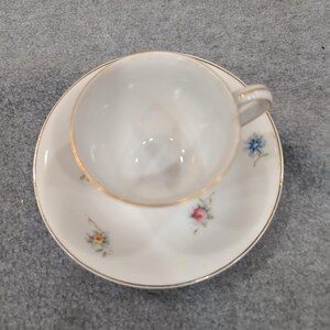Hand Painted Gold China Made in Occupied Japan Teacup Saucer Floral Gilded Rim image 2