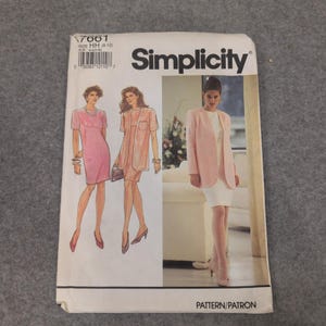 Einfachheit 7661 Misses Petite Kleid Ungefüttert Jacke Schnittmuster Gr 6-12 1991 Bild 1