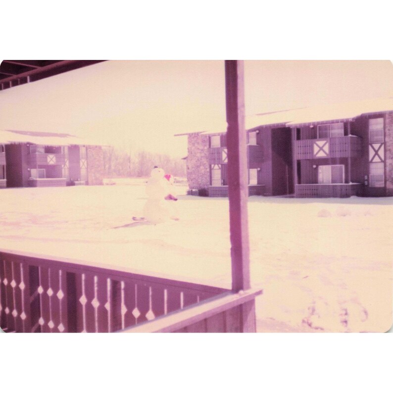 Vintage 1970s Snowy USAF Base Housing Winter Lot of 7 Photos 3.5x5 image 4