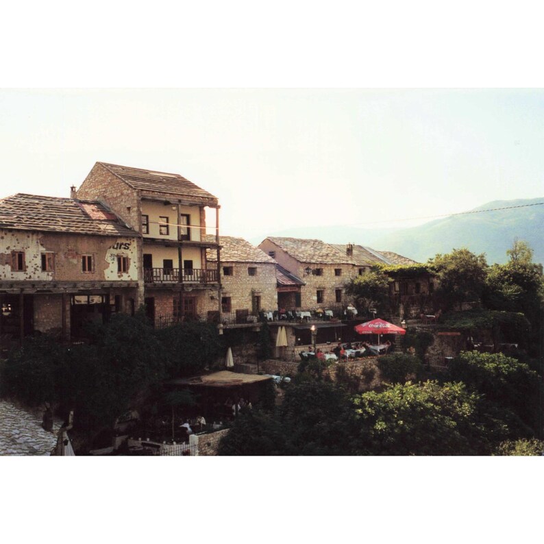Vintage 1999 Bosnia Mostar SFOR US Soldiers War-Damaged Town Photo Lot of 8 image 2