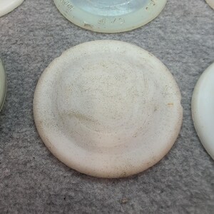 6 Vintage White Crown & More Canning Milk Jar Lids image 7