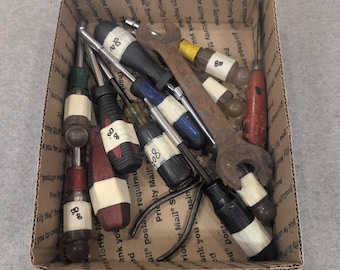 Assorted Hand Tool Lot Screwdrivers Wrench Wire Cutters Mixed Brands DIY Repair
