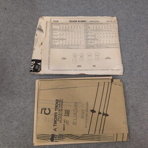 McCalls 7478 Stitch n Save Misses jurk romperpatroon maat 8-14 vintage 1995 afbeelding 2