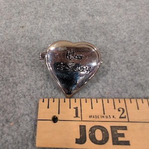 Disney 100th Birthday Walt Disney Heart Locket Pin 77 2001 Silver Tone 1901-2001 image 2
